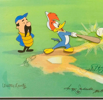 Reggie Jackson Signed "Woody Gets A Hit" Special Edition Cel Apiv / Xxv Upper De