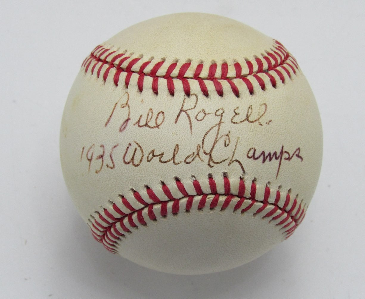 Bill Rogell Signed/Inscribed Oal Baseball Detroit Tigers Psa/Dna 191728