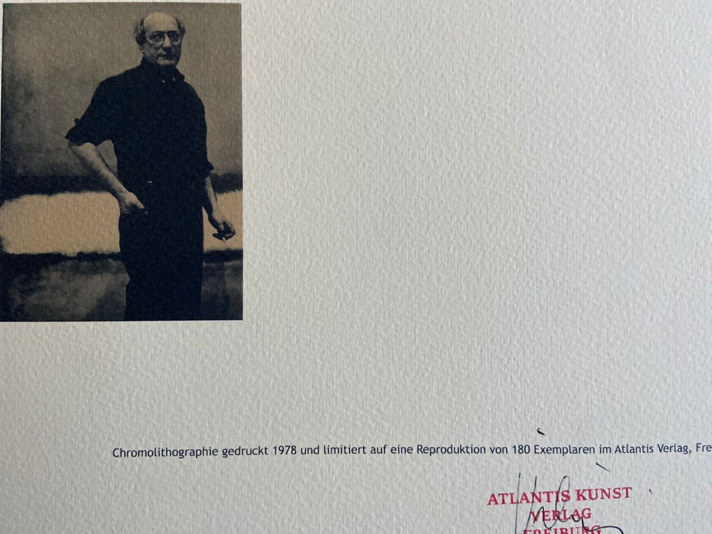 Mark Rothko Lithograph Coa Signed Op Numbered Certified 180 Es