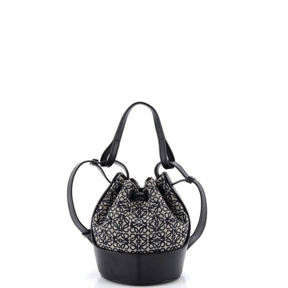 Loewe Balloon Bucket Bag Anagram Canvas And Leather Mini