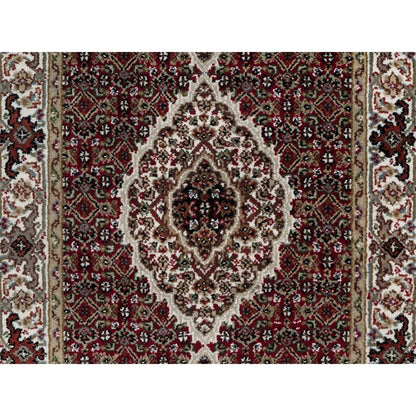 2'7"X20'4" Scarlet Red Tebraz Mahi Pure Wool Hand Knotted Xl Runner Rug