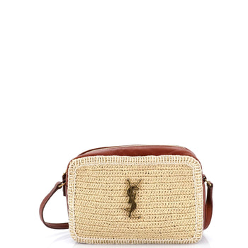 Saint Laurent Lou Camera Bag Woven Raffia Small