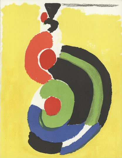 Sonia Delaunay Composition Pour Xxieme Siecle " Lithograph Expr