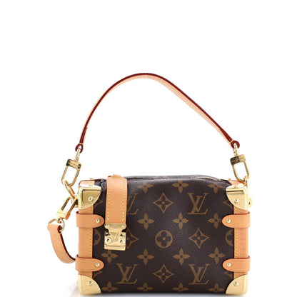 Louis Vuitton Side Trunk Handbag Monogram Canvas Pm