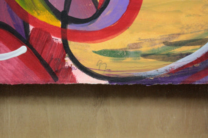 Kelly Detweiler (Usa) Original Acrylic Gouache On Paper Signed Framed Pop Art