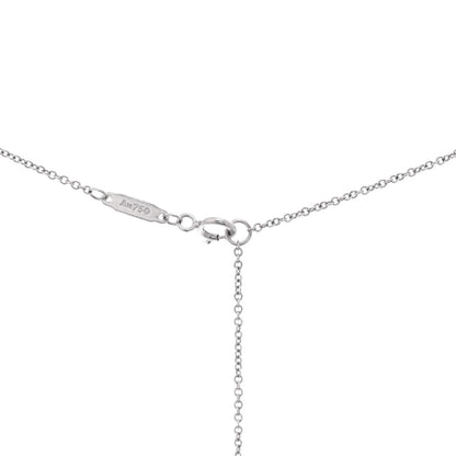 Tiffany & Co. T Smile Pendant Necklace 18K White Gold With Diamonds Large