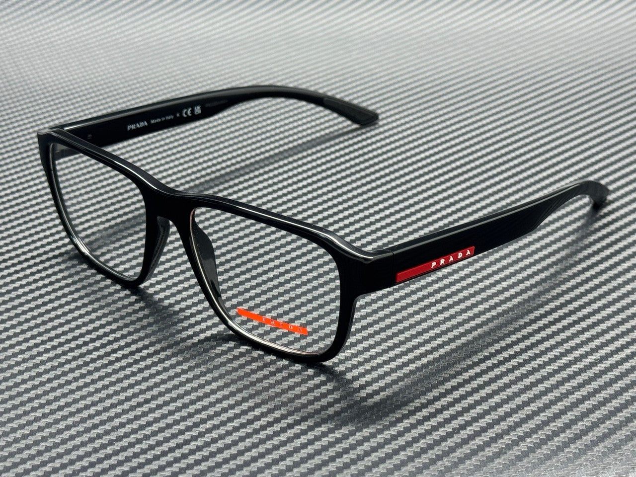 PRADA LINEA ROSSA PS 05RV 1AB1O1 Black Men's 54 mm Eyeglasses