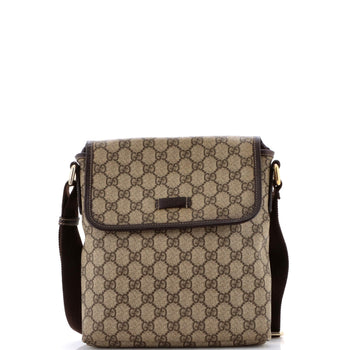 Gucci Flap Messenger Gg Coated Canvas Small