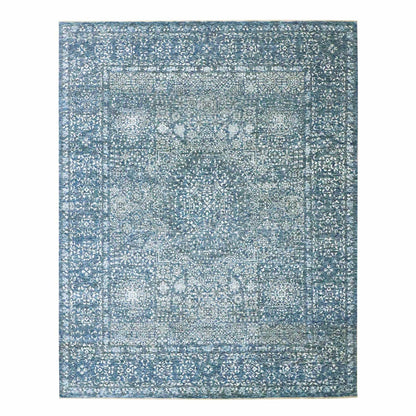 8'X10'4" Blue Mamluk Design 14Th Century Influence Hand Knotted Wool Rug
