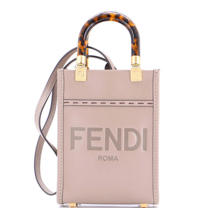 Fendi Sunshine Shopper Tote Leather Mini