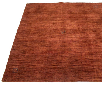 Hand-Loomed Modern Square Oriental Rug Solid