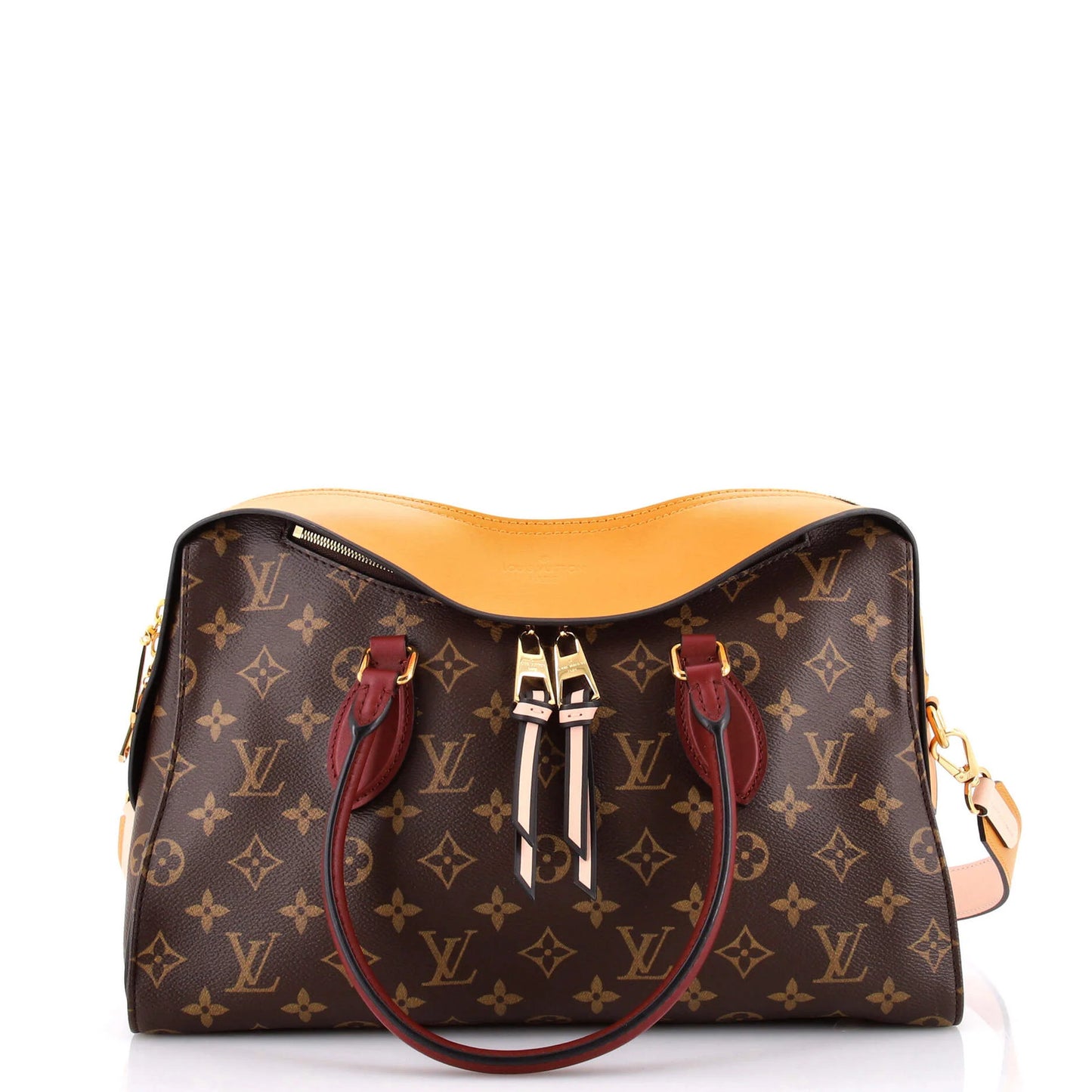 Louis Vuitton Tuileries Handbag Monogram Canvas With Leather