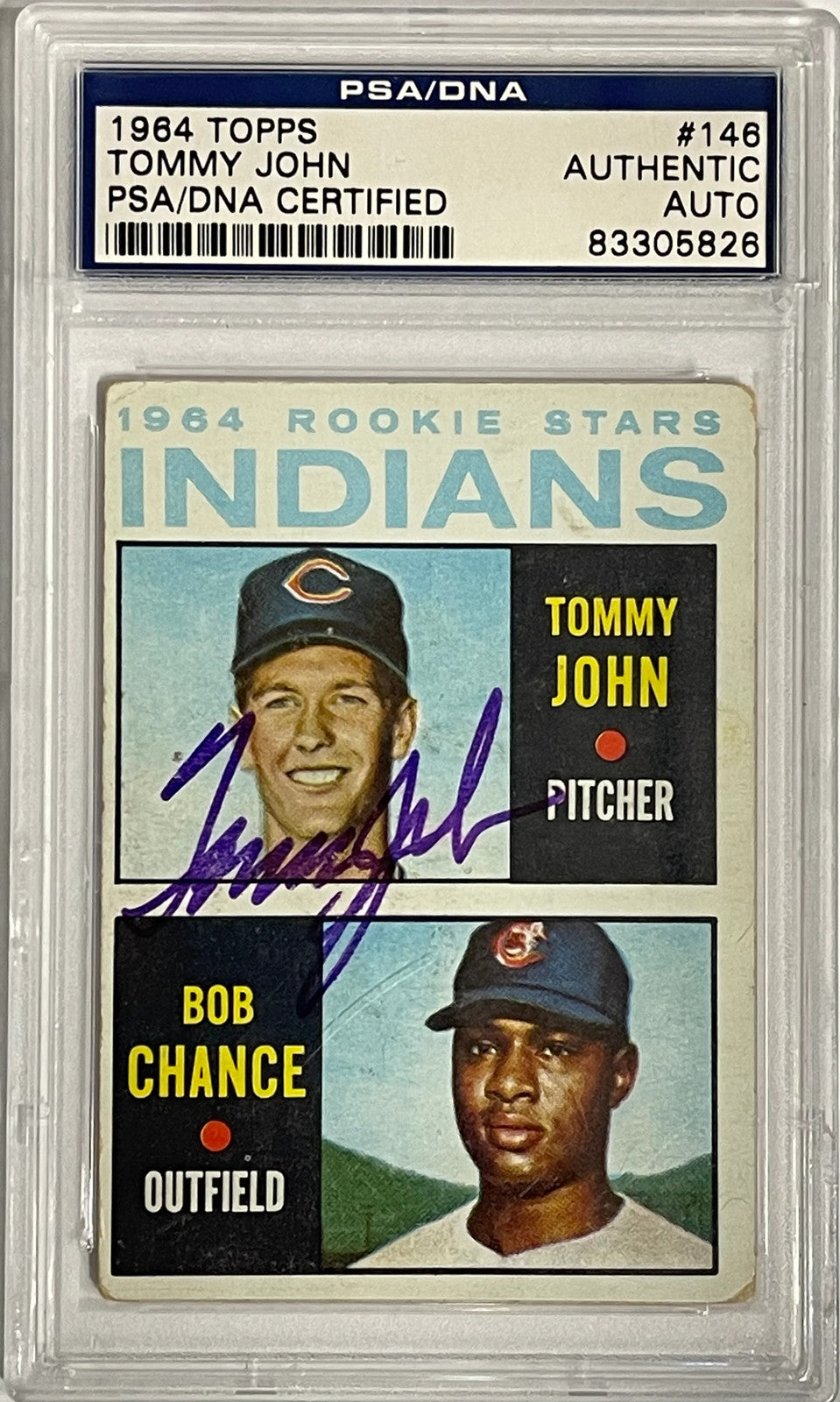 Tommy John Autographed 1964 Topps Rookie Card #146 (Psa)