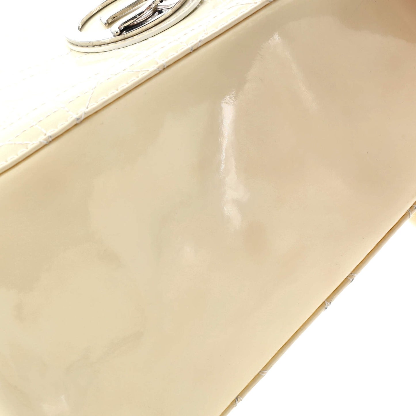 Christian Dior Lady Dior Bag Cannage Quilt Patent Medium