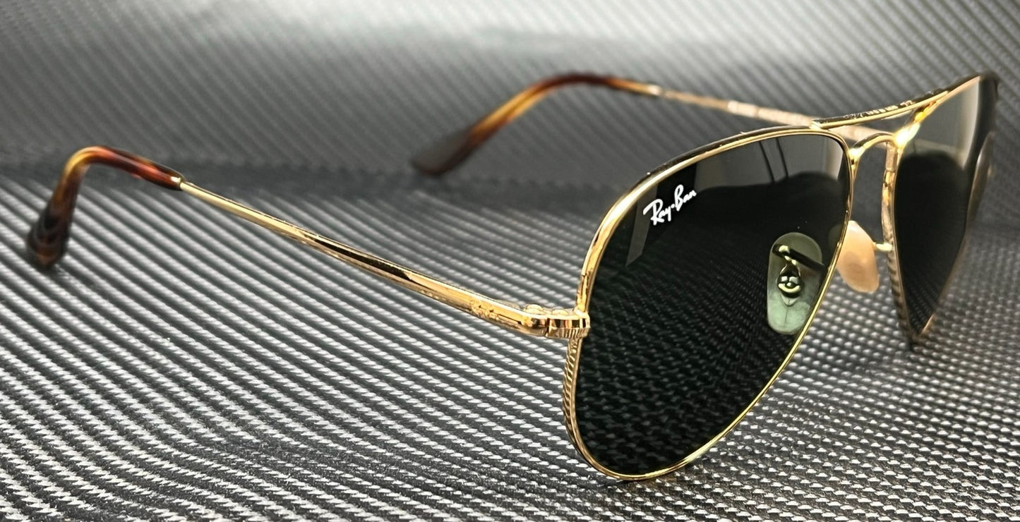 RAY BAN RB3689 914731 Gold Aviator 58 mm Unisex Sunglasses