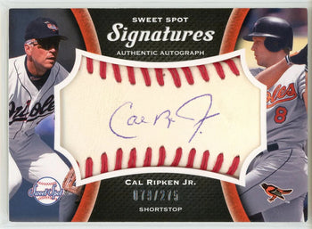 Cal Ripken Jr. Autographed 2008 Upper Deck Sweet Spot Signatures Card #S-Cr