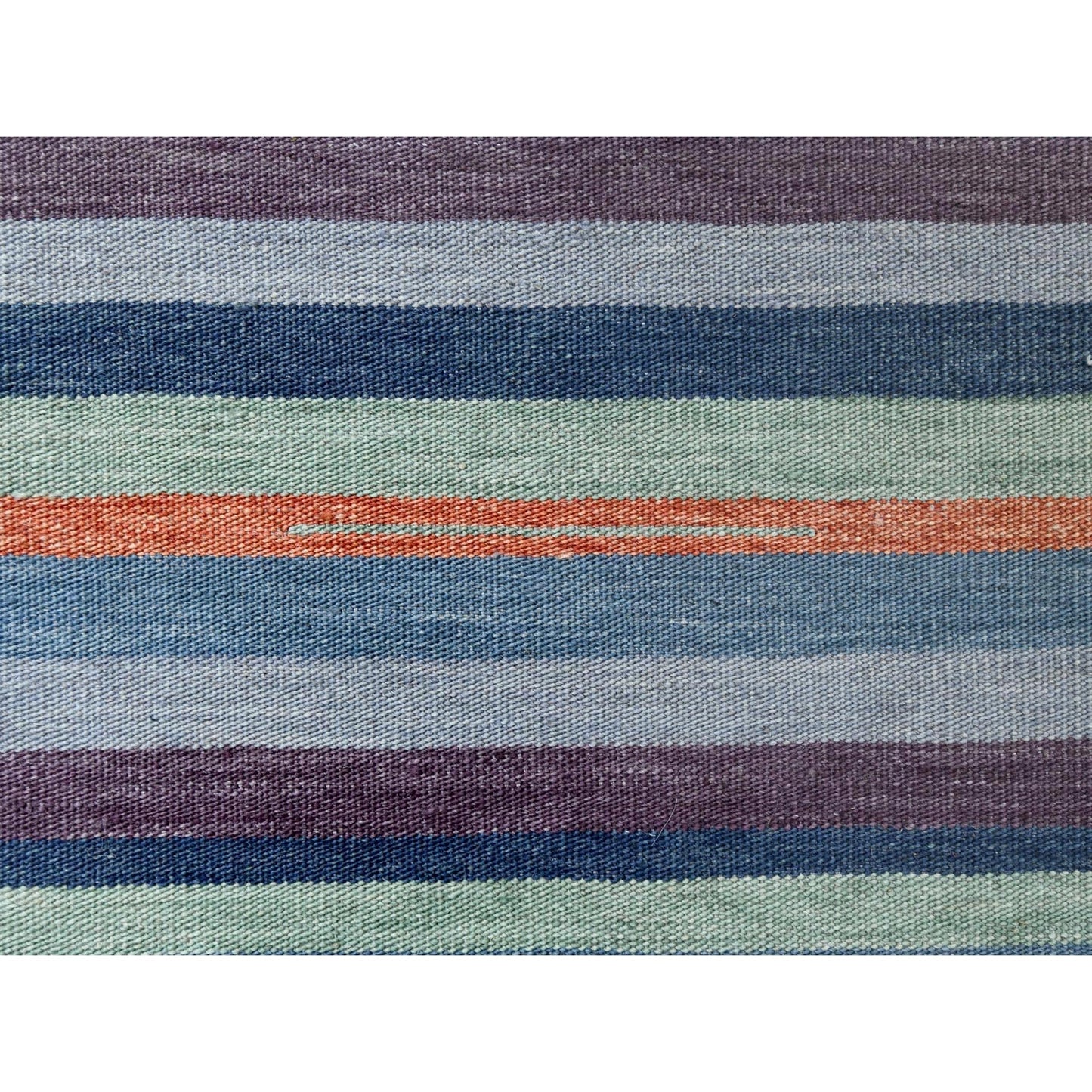 10'4"X14'2" Flat Weave Kilim Stripe Design Wool Hand Woven Over Size Rug