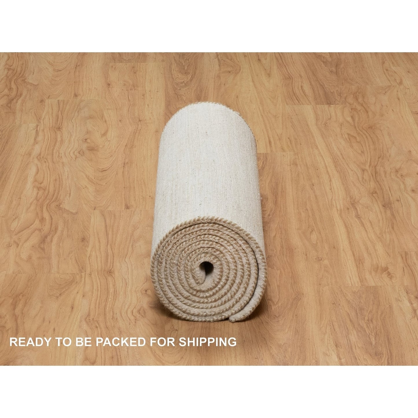 2'6"X11'10" White Wool Hand Knotted Modern Lori Buft Gabbeh Runner Rug