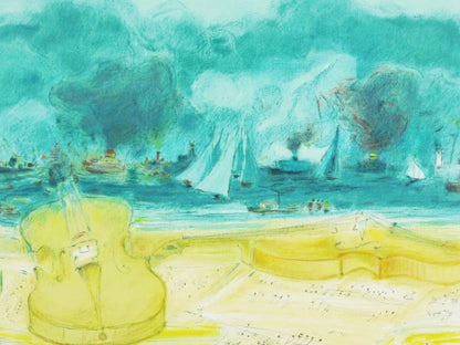 Jean Fusaro Lithograph Print Bouquet And Sea