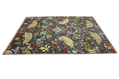 One-Of-A-Kind Birds Design Chobi Oriental Rug