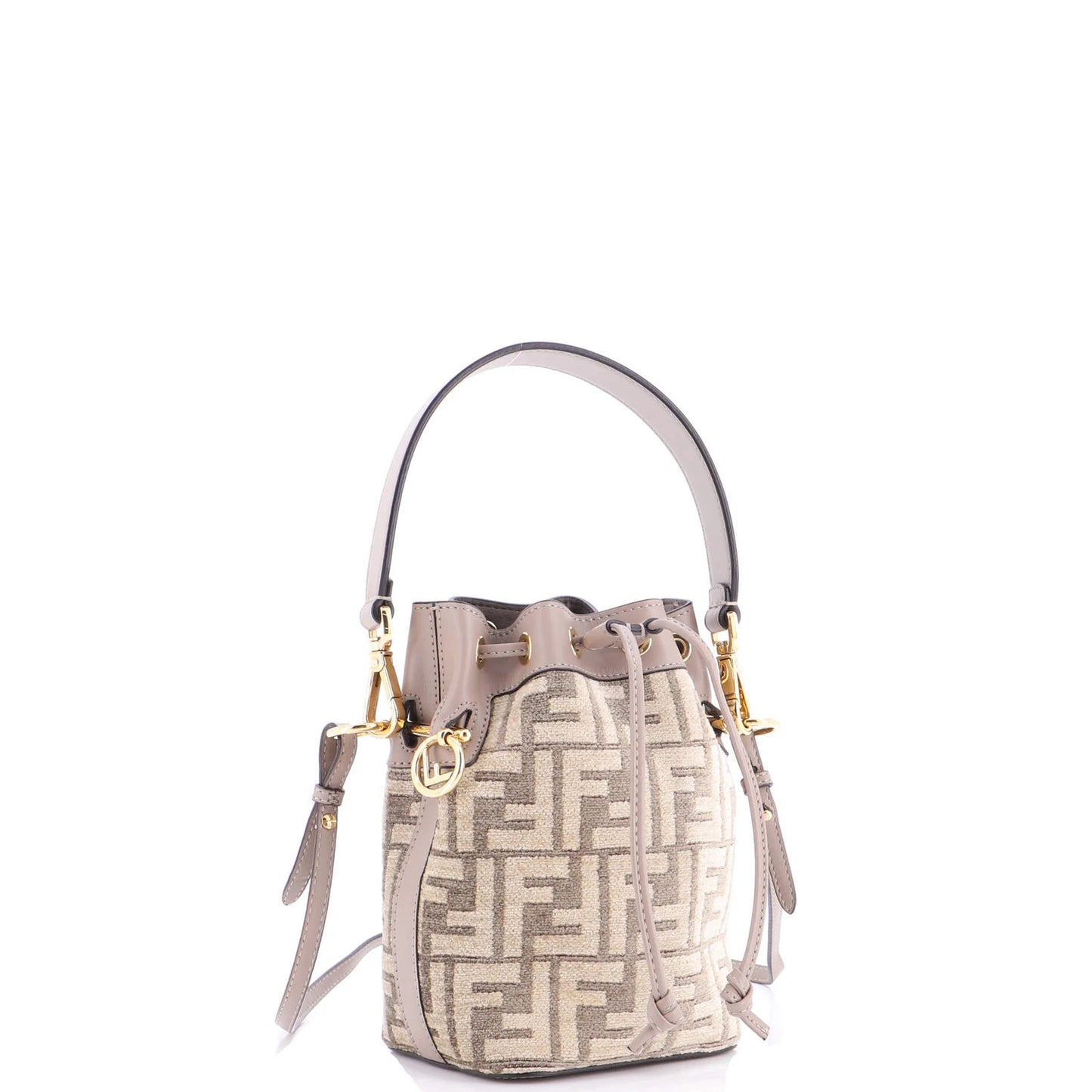 Fendi Mon Tresor Bucket Bag Zucca Velvet Jacquard Mini
