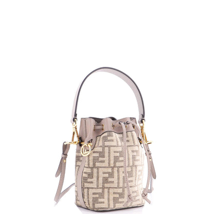 Fendi Mon Tresor Bucket Bag Zucca Velvet Jacquard Mini