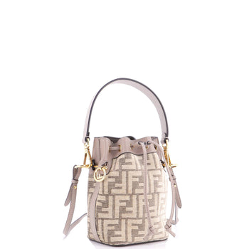 Fendi Mon Tresor Bucket Bag Zucca Velvet Jacquard Mini