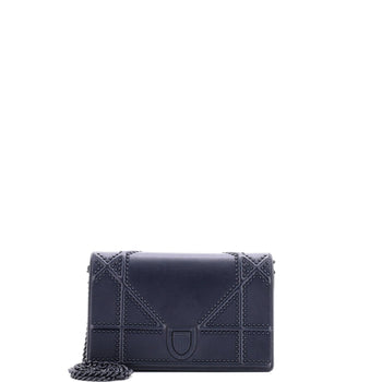 Christian Dior Diorama Wallet On Chain Studded Leather