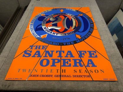 Robert Indiana The Santa Fe Opera " Serigraph Pop Art Blue, Orange