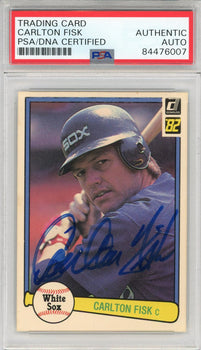 Carlton Fisk Autographed 1982 Donruss Card (Psa)
