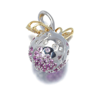 QVC Pendant Pink Sapphire 1.23ct Diamond 0.30ct