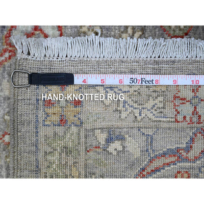 3'X19'9" Echo Gray Fine Aryana Collection Xl Runner Oriental Rug