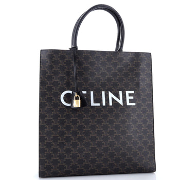 Celine Vertical Cabas Tote Triomphe Coated Canvas Large