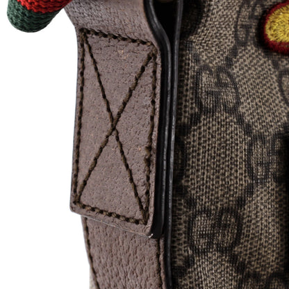 Gucci Courrier Zip Messenger Gg Coated Canvas With Applique Medium