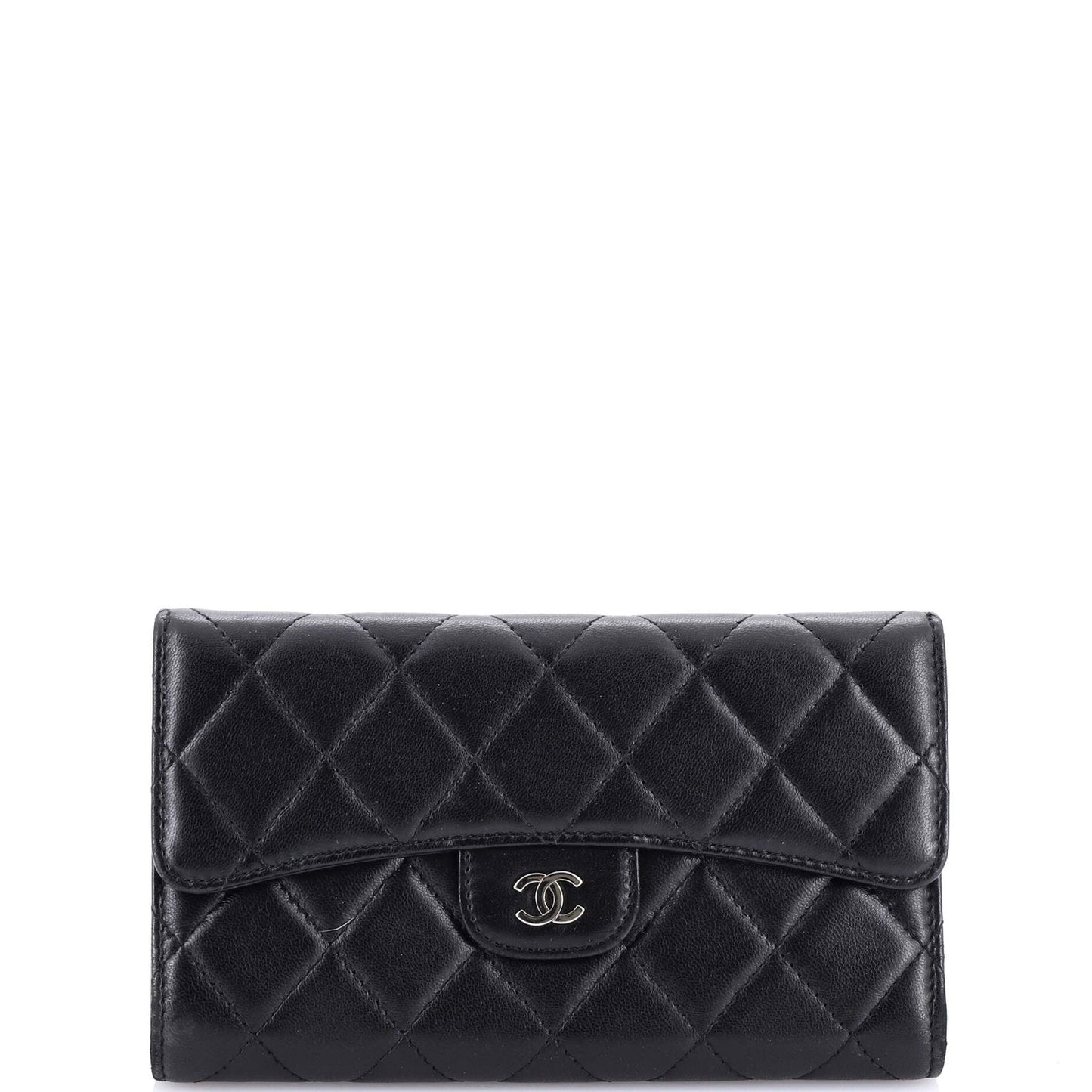 Chanel L-Flap Wallet Quilted Lambskin Long