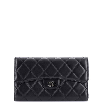 Chanel L-Flap Wallet Quilted Lambskin Long