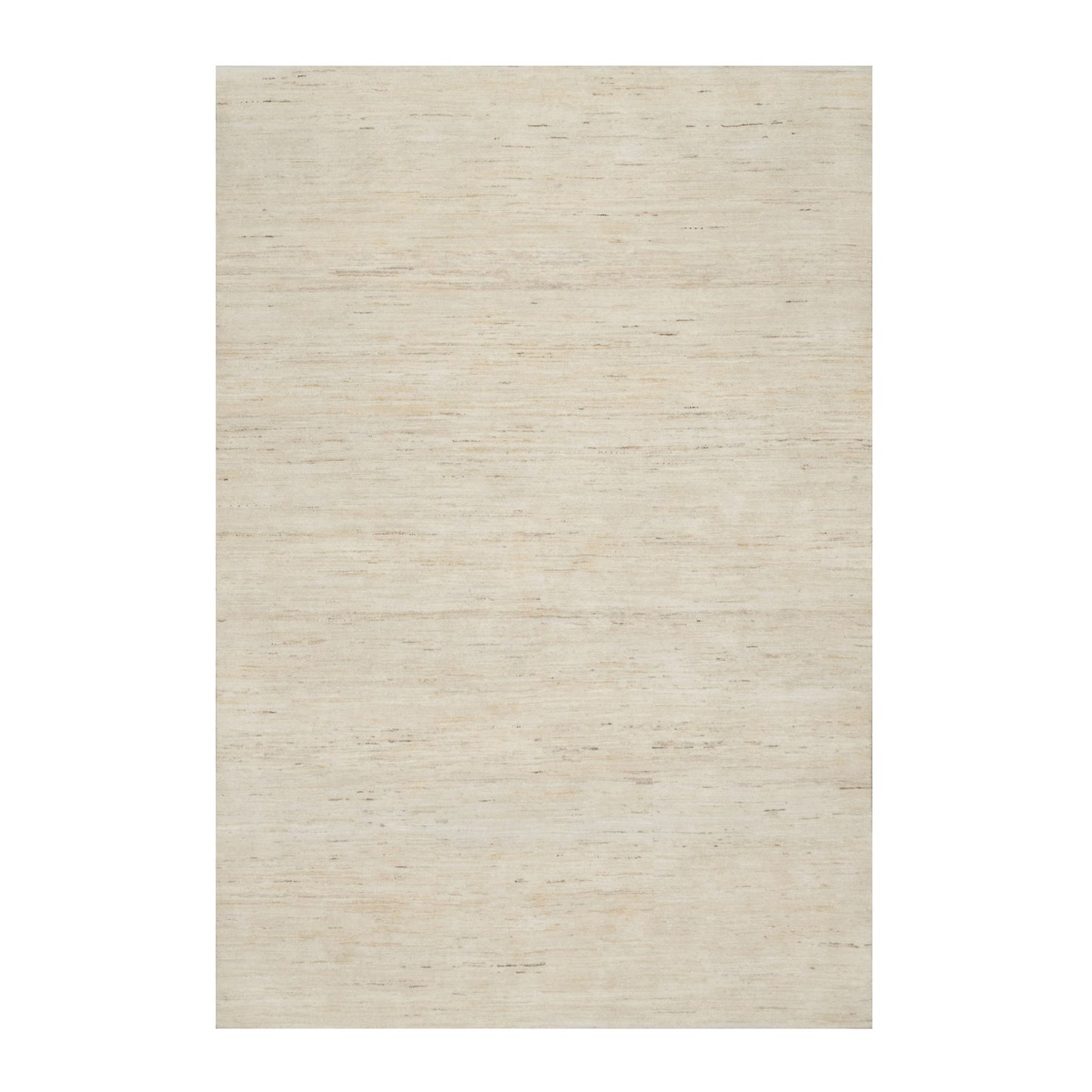 6'1"X9' White Hand Knotted Lori Buft Gabbeh Modern Design 100% Wool Rug