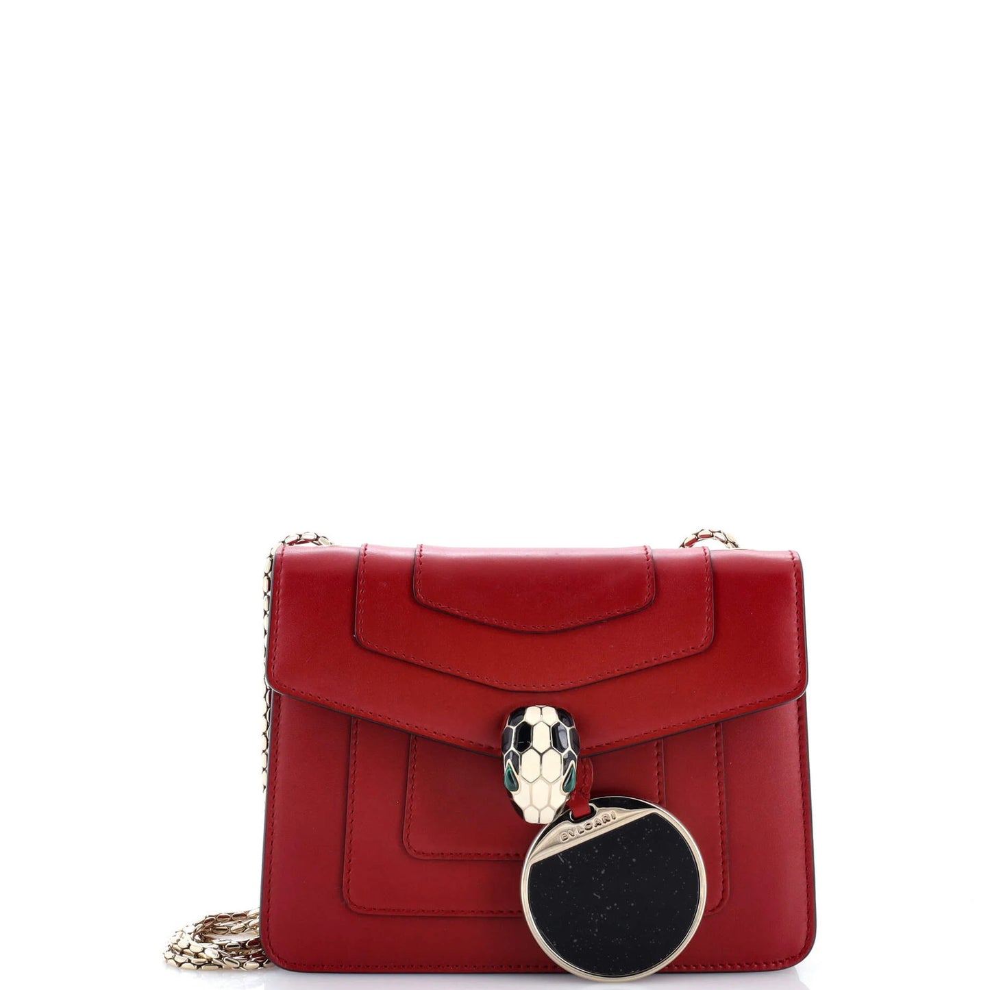 Bvlgari Serpenti Forever Square Shoulder Bag Leather Small