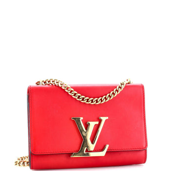 Louis Vuitton Chain Louise Clutch Leather Mm