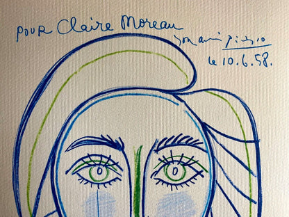Pablo Picasso Lithograph Coa Signed In Pen Numbered By Hand