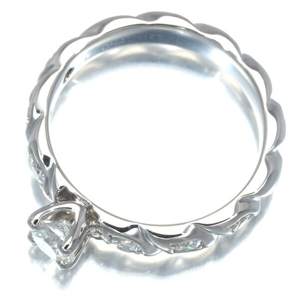 Chaumet Ring Torsade De Chaumet Solitaire Diamond 0.26Ct Eu47 950 Platinum