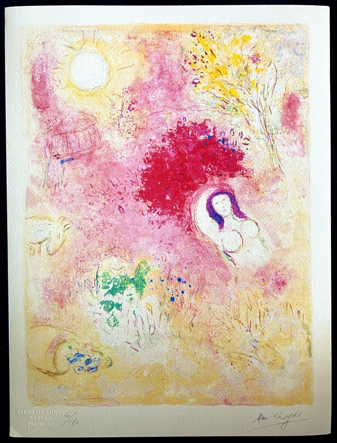 Marc Chagall Lithograph 1978 (Coa Signed) Hand Numbered Crayon Rare