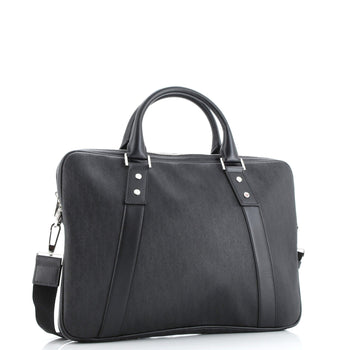 Christian Dior Homme Convertible Zip Slim Briefcase Leather Large