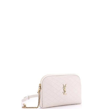 Saint Laurent Gaby Zipped Pouch Crossbody Quilted Leather