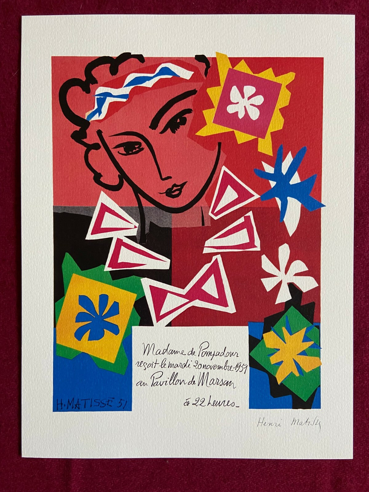 Henri Matisse Lithograph Coa 1956 Signed Op Numbered A Hand -Pablo Picasso