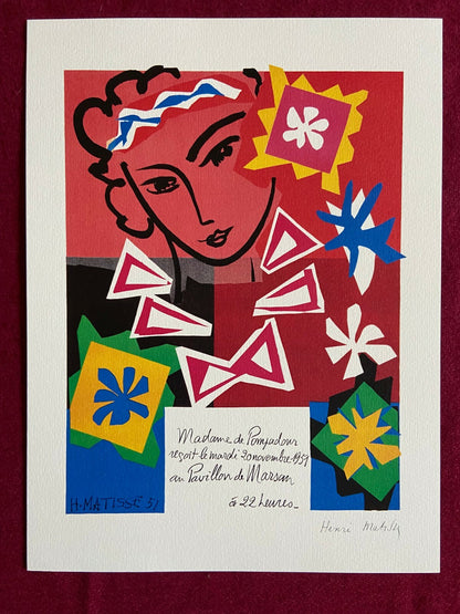 Henri Matisse Lithograph Coa 1956 Signed Op Numbered A Hand -Pablo Picasso
