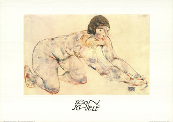 Egon Schiele Kneeling Nude 