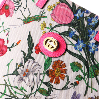 Gucci Convertible Tote Flora Canvas Medium