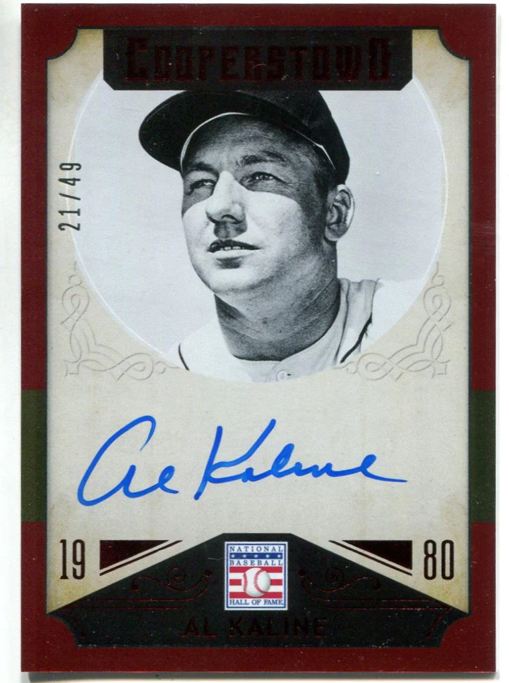 Al Kaline 2015 Panini Cooperstown Autographed Card #21/49