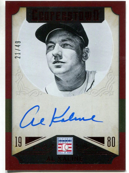Al Kaline 2015 Panini Cooperstown Autographed Card #21/49